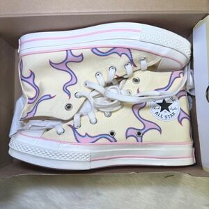 Converse x Golf Le Fleur Chuck 70 Hi Pastel Yellow Pink Blue Flames 8W 6M